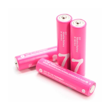 Батарейки алкалиновые ZMI Rainbow Zi7, AAA, 4 шт., розовые